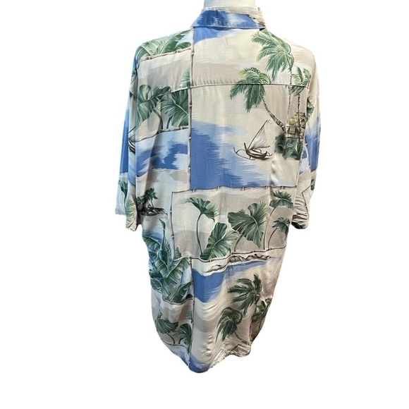 Vintage Pierre Cardin Hawaiian Shirt - Palm Trees - Size XL - Great Condition - Picture 6 of 11